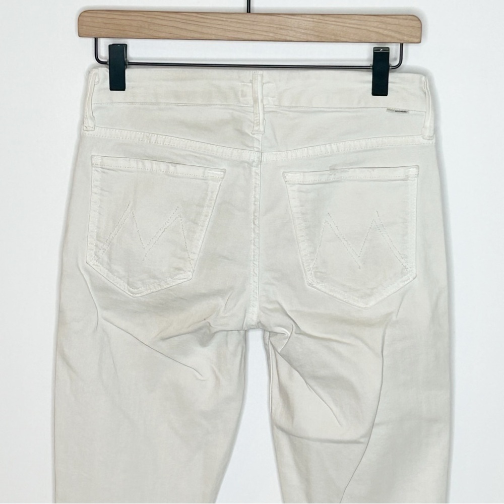 Mother The Looker Skinny Jeans Stayin Alive Off-White Size 26 - Picture 10 of 15
